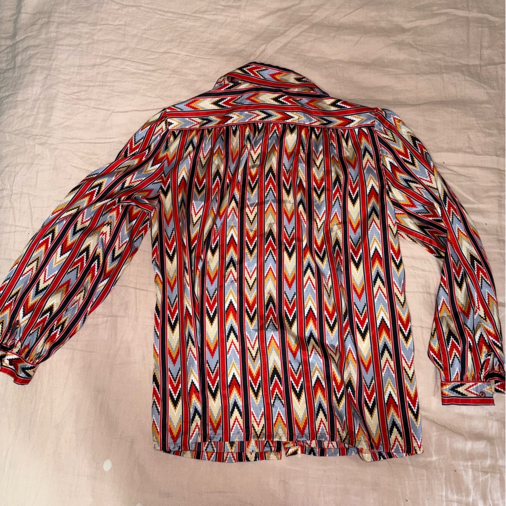 Vintage Western Patterned Blouse - image 3